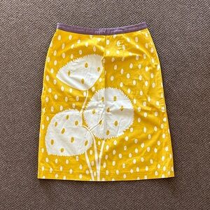 Boden Yellow Floral Pencil Skirt